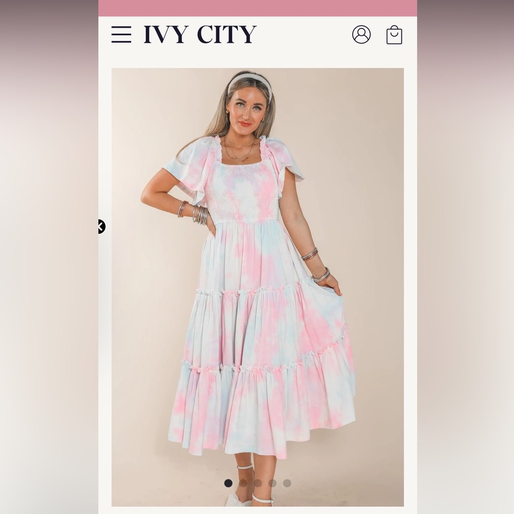 Ivy City Co Cotton Candy Dress - Like New 🩵💓 - Picture 3 of 9